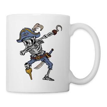 Dabbing Skeleton Pirate Halloween Costume Kids - Mug - white - Right