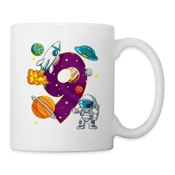 9 Birthday Space Space Astronaut 9 Years - Mug - white - Right