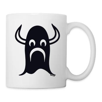 Viking Cartoon Face Helmet - Mug - white - Right
