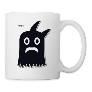 Black Funny Cartoon Ghost - Mug - white - Right