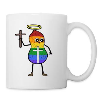 LGBT cacahuète amour église religion droits de l'homme - Mug blanc - blanc - Droite