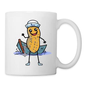 Maritime Peanut Sailor Boat Ahoy Captain - Mug - white - Right
