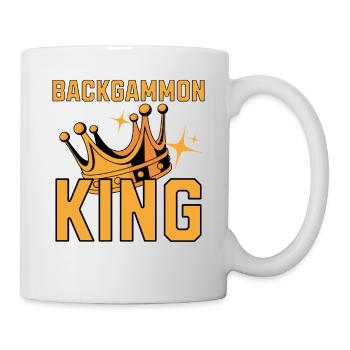 Backgammon King Jeu de dés Jeu de société Joueur Lover - Mug blanc - blanc - Droite