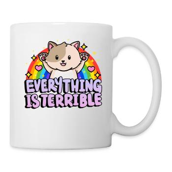 Alles Ist Schrecklich Sarkasmus Regenbogen - Tasse - Weiß - Rechts
