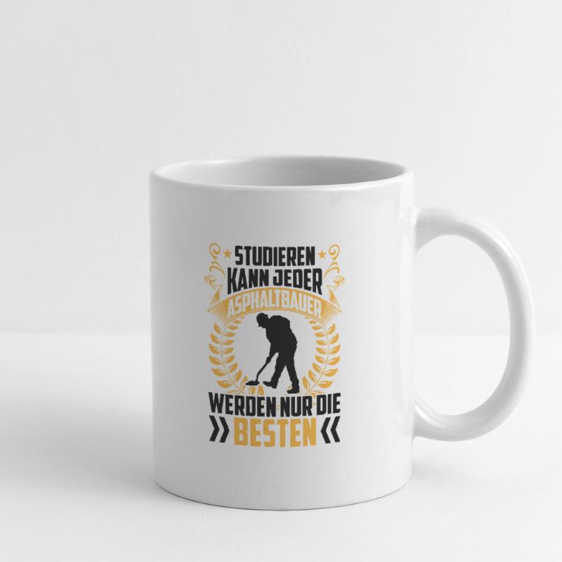 Constructeurs d’asphalte Constructeurs de routes Mug blanc