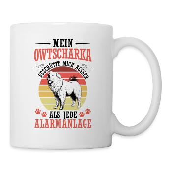 Ovcharka me protège Caucasien Ovcharka - Mug blanc - blanc - Droite