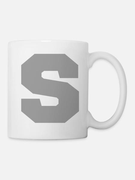 Buchstabe S Sport - Tasse - Weiß