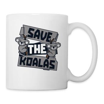 Save The Koalas Koalabear Eucalyptus Lover Koala - Mug - white - Right