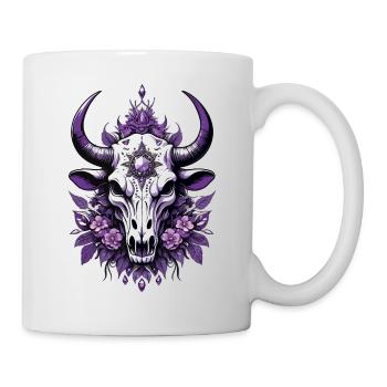 Feather Mandala Skull Spiritual Design - Mug - white - Right