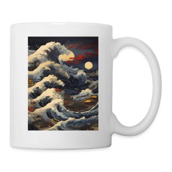 Japanese Art Illustration Painting - Mug - white - Right