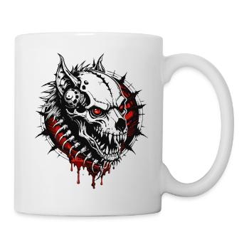 Hellhound Skull // Totenkopf Höllenhund FS0101 - Mug - white - Right