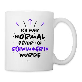 Schwimmerin Spruch Schwimmen Schwimmerin Geschenk - Tasse - Weiß - Rechts