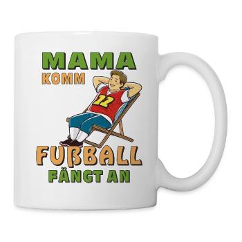 DECK CHAIR MAN MOM COME FOOTBALL STARTS - Mug - white - Right