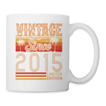anniversaire 2015. Vintage né en 2015 anniversaire - Mug blanc - blanc - Droite