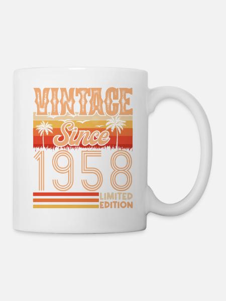 1958. Jahrgang Jahrgang 1958 Geburtstag - Tasse - Weiß
