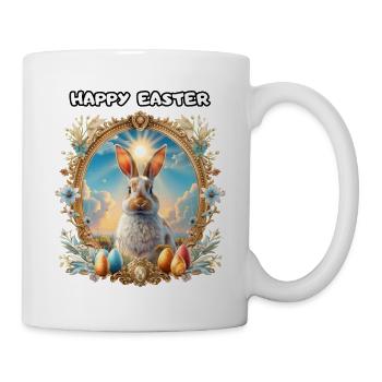 HAPPY EASTER, emblem, easter, easter bunny, beautiful, - Mug - white - Right