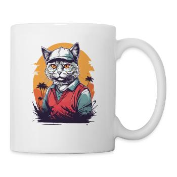 Chats Golfeur Golfeur Streetwear Design - Mug blanc - blanc - Droite