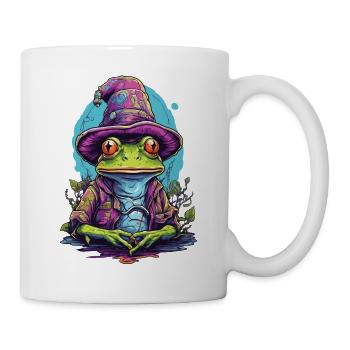 Grenouille mystique avec chapeau magique - Mug blanc - blanc - Droite