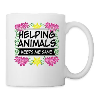 Vétérinaire Assistante Vétérinaire Fleurs - Mug blanc - blanc - Droite