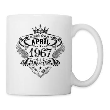 Geburtstag April 1967 April Geburtstag 1967 - Tasse - Weiß - Rechts