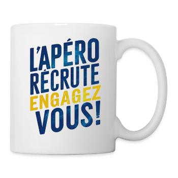 L'apéro recrute ! engagez-vous ! - Mug blanc - blanc - Droite