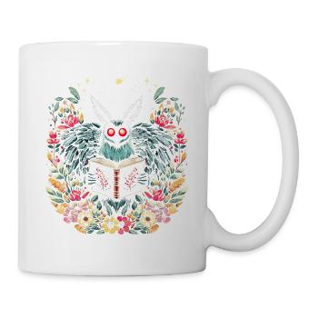 Floral Mothman - Tasse - Weiß - Rechts