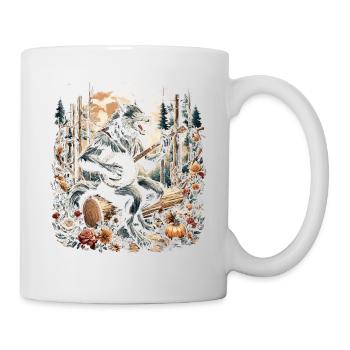 Werwolf mit Gitarre - Tasse - Weiß - Rechts
