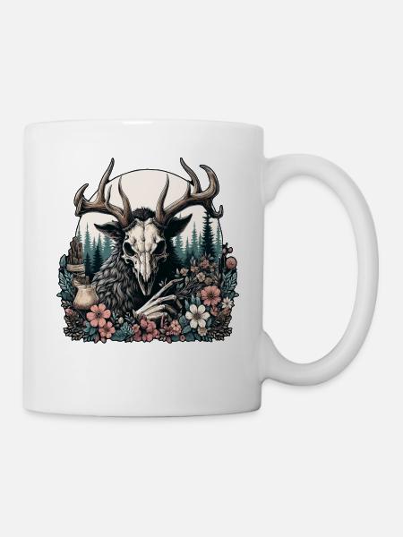 Floral Cryptid Wendigo - Tasse - Weiß