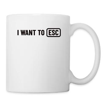 Je veux ESC - Cadeau Informaticien, Développeur - Mug blanc - blanc - Droite