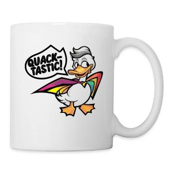 Canard super-héros charlatan Art Print - Mug blanc - blanc - Droite
