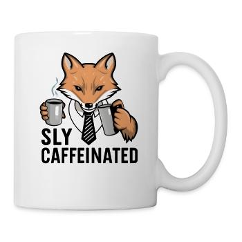 Fox Coffee Tie Digital Art Sly and caffeinated - Mug - white - Right