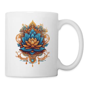 Feather Mandala Dream Catcher Spiritual Design - Mug - white - Right