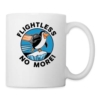 Penguin Jetpack Flight Design - Flightless no more - Mug blanc - blanc - Droite