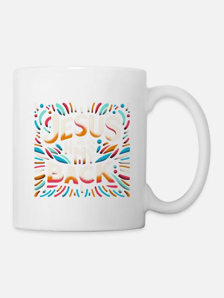Jesus Has My Back 29 - Tasse - Weiß