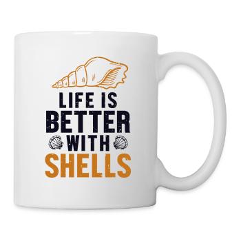 Life is Better with Shells Shell Hunter Seashell - Mug - white - Right