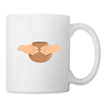 Céramiste Argile Poterie - Mug blanc - blanc - Droite
