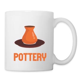 Artiste céramiste poterie d’argile - Mug blanc - blanc - Droite