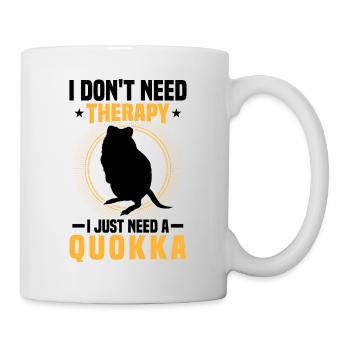 Brauche nur Quokkas Beuteltier Quokka - Tasse - Weiß - Rechts