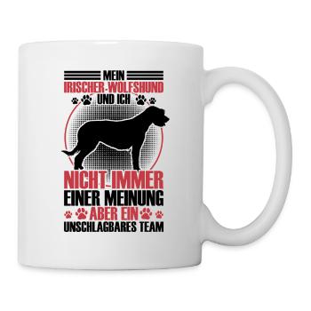 Irischer Wolfshund ist unschlagbar - Tasse - Weiß - Rechts