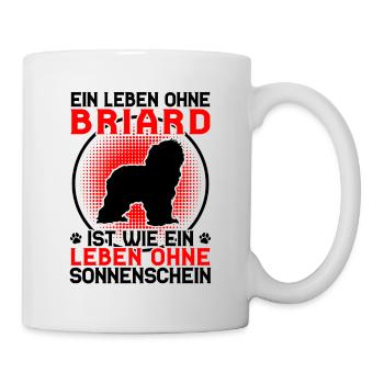 La vie sans Briard Berger de Brie Briard - Mug blanc - blanc - Droite
