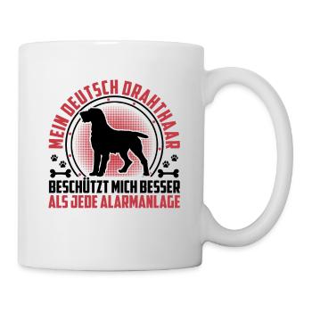 German wirehaired dog protects me better - Mug - white - Right