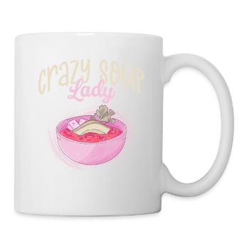 Crazy Soup Lady Meal Food Bowl - Tasse - Weiß - Rechts