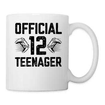 Official 12 Years Teenager Birthday 12 for Gamers - Mug - white - Right