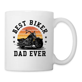 Best Biker Dad Ever Motorradfahren - Tasse - Weiß - Rechts