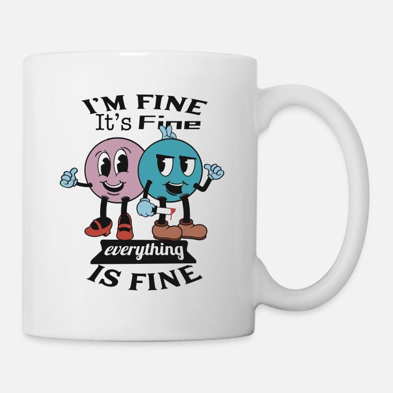 Je vais bien, c’est bien, mais est-ce vraiment le cas ? - Mug blanc - blanc