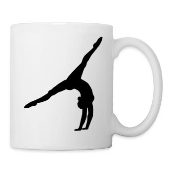 Radschlag Handstand Ballerina Design Geschenk - Tasse - Weiß - Rechts