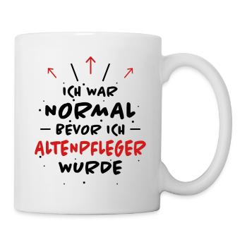 Altenpfleger Spruch Lustiges Altenpfleger Geschenk - Tasse - Weiß - Rechts