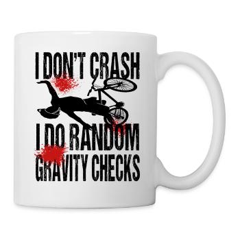 VTT - Je ne m’écrase pas, je fais des contrôles aléatoires de la gravité - Mug blanc - blanc - Droite