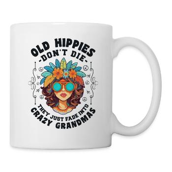 Old Hippies Don't Die Fade Into Crazy Grandmas - Mug - white - Right