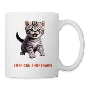 Cat Cats American Shorthair - Mug - white - Right